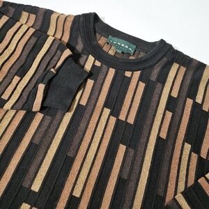 Vintage Tundra Canada Knit Sweater Crewneck  Coogi Style 3D Men's Sz Large Cosby